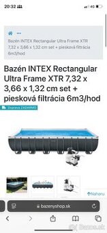 Predám bazén 7,32x3,66