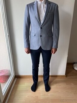 Oblekové sako Burton London – Slim Fit, veľkosť 48 modré