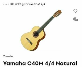 Gitara klasicka Yamaha C40M
