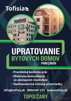 upratovanie bytových domov Topoľčany