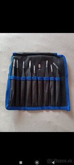 Sada ESD Antistatických Pinziet z Nerezovej Ocele 9v1 Sada 9