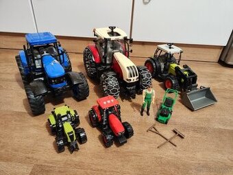 Veľká sada traktorov a doplnkov - Bruder Claas a iné