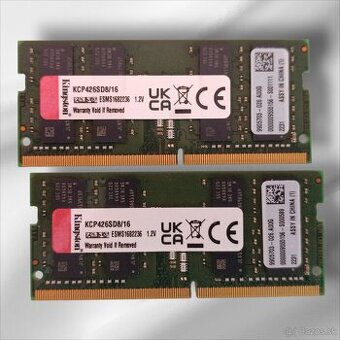 Pamäť RAM 32GB DDR4 SO-DIMM Kingston 2666 MHz (2x16GB)