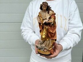 Malovaná dřevěná socha sv. Jan Evangelista apoštol - 1