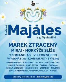 Lístky na Majales Brno 2024