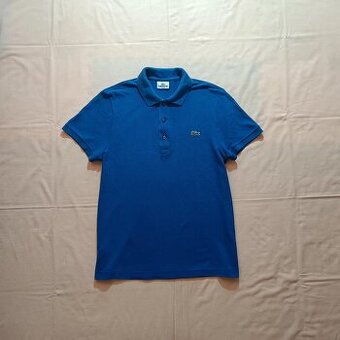 Lacoste modrá polokošeľa s krátkym rukávom tmavomodré tričko
