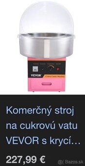 Stroj na cukrovú vatu aj krytom - nový