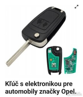Opel zafira b-novy kľúč s elektronikou