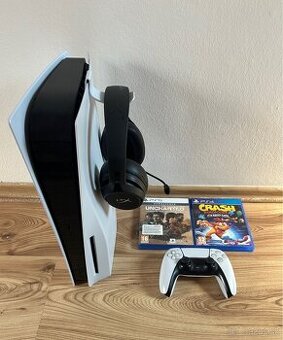 PlayStation 5 (PS5) + 1x ovládač + slúchadlá