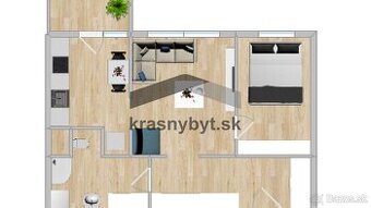 2 IZB. BYT V TOP LOKALITE, KOMPLETNE ZARIADENÝ