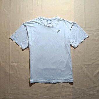 Gymshark biele tričko do posilky športové tričko L - 1