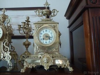 Francúzske bronzové krbové hodiny Vincenti & Cie 1860 - 1