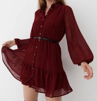 Predám bordové šaty značky MOHITO