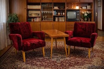 Kreslo retro vintage 60., 70., 80. roky zostava