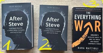 3 ANGLICKÉ knihy-AMAZON a STEVE JOBS kus/5-10EUR