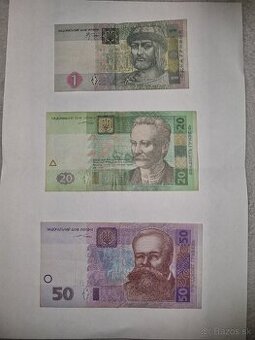 UKRAJINSKÉ HRIVNY