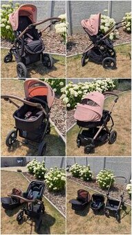 KINDERKRAFT kombinovaný kočík Moov 2 Air 3v1 Sand Beige.