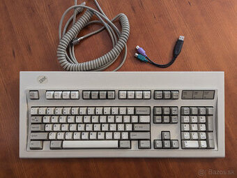 Klavesnica IBM Model M 1988 1391401 + kabel, USB adapter