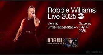 Robbie Williams Viedeň 12. 07. 2025 - 2 kusy sedenie
