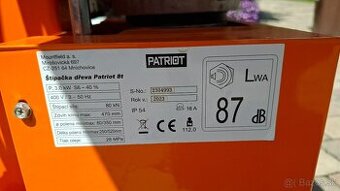 Predám štiepačku dreva Patriot 8t