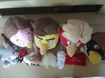 Star wars angry birds plyš, ručne pletené mačky a iné hračky