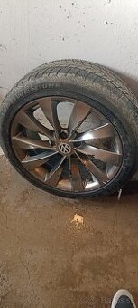 Elektróny volkswagen 5x112 R17+zimné pneumatiky