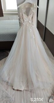 Svadobné šaty odtieň ecru