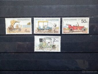 Poštové známky č.672 - ČSSR - historické autá
