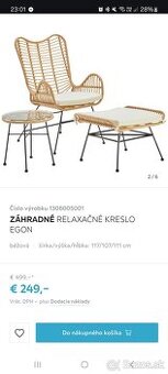 ZÁHRADNÉ RELAXAČNÉ KRESLO EGON