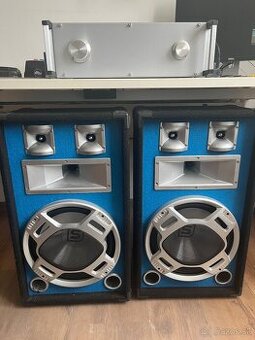 Predám audio zostavu – Skytec reproduktory + zosilňovač