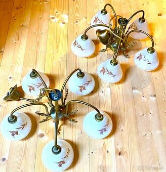 Lustry z mosazi, 2 kusy