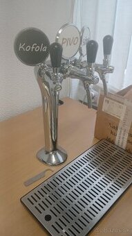 Chromový výčapný stojan Kobra-3 s tromi kohútmi