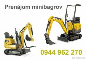 Minibager na prenájom