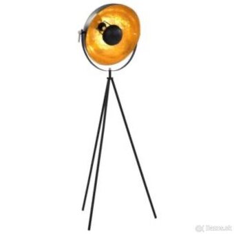 Stojaca lampa čierno zlatá - 1