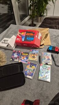 Nintendo Switch OLED+6 hier+puzdro