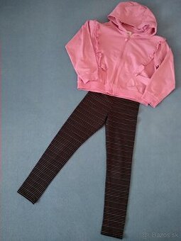 Dievčenská súprava legíny a mikina veľkosť 140