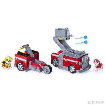 PAW PATROL- 2 v 1 ZÁCHRANNÉ VOZIDLÁ+3 figúrky