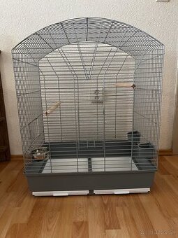 Klietka pre vtáky 67 x46 x72 cm sivá