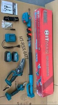 Aku pila, noznice plus teleskopická tyc