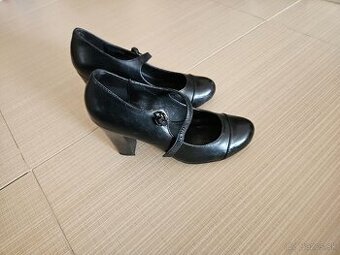 Kožené lodičky, 24 cm, veľ. 37