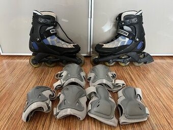 Predám dámske in-line korčule Rollerblade (EU40) + chrániče