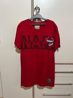 Pánske tričko Napapijri - červené (veľkosť M)