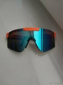 Športové slnečné okuliare Pit Viper (oranžové-modré sklo)