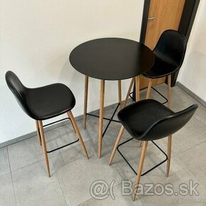 Barový stolík a 3 stoličky
