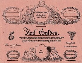 Bankovky Rakúsko-Uhorsko - 5 Gulden 1841 Formulár