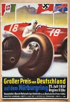Originální oficiální program GP Německa 1937 Nürburgring