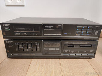retro zostava Sony gramofon, zosilovac a tuner