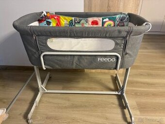 FEEDO detská polohovateľná postieľka 2v1 - 1