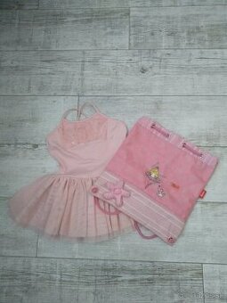 Šaty na balet veľ.8-10 + batôžtek