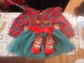 Vianočné oblečenie/ šatky a topánočky